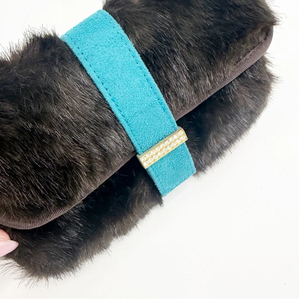 Stephanie Johnson Faux Fur Cosmetic Bag With Detachable Bags
